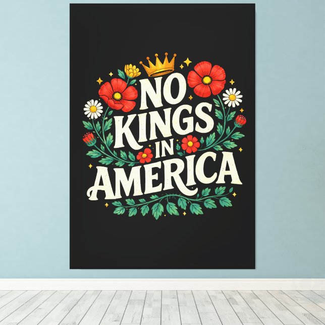 No Kings America Canvas Print (Insitu(Wood Floor))