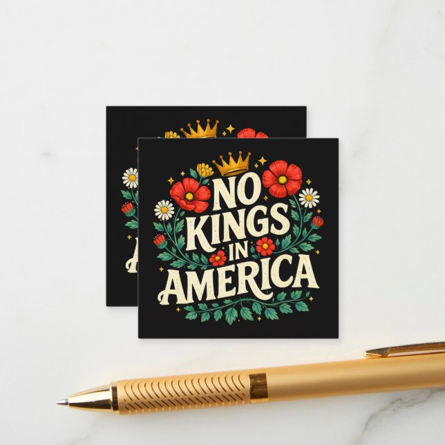 No Kings America Enclosure Card (Front/Back In Situ)