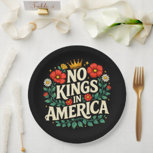 No Kings America Paper Plate