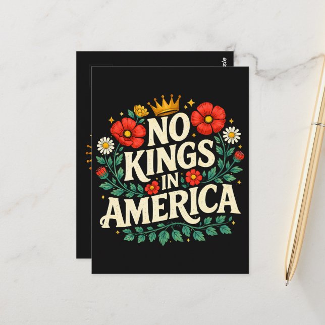 No Kings America Postcard (Front/Back In Situ)