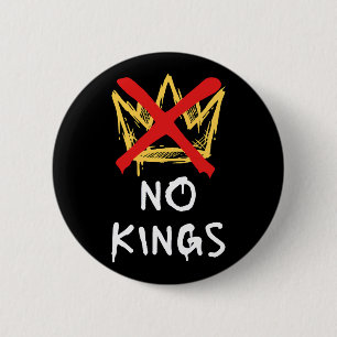 No Kings America Protest Democracy Anti-Trump I 6 Cm Round Badge