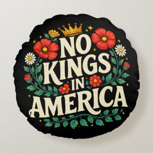 No Kings America Round Cushion