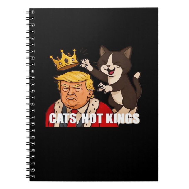 No Kings Anti Cats Classic Funny Design Notebook (Front)