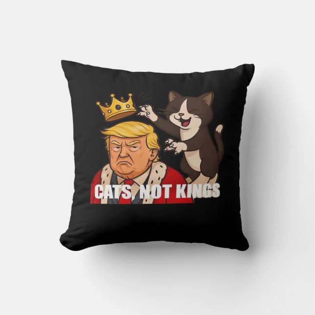 No Kings Anti Cats Funny Classic Style Cushion (Front)