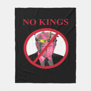 No Kings Anti Classic Creative Graphic Fleece Blanket