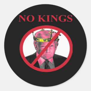 No Kings Anti Classic Creative Graphic Round Sticker