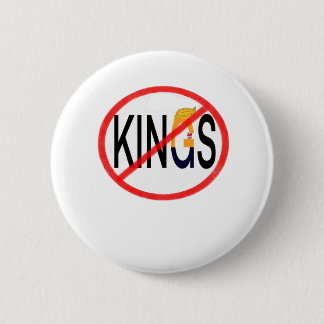 No Kings Anti Classic Minimal Clean 6 Cm Round Badge