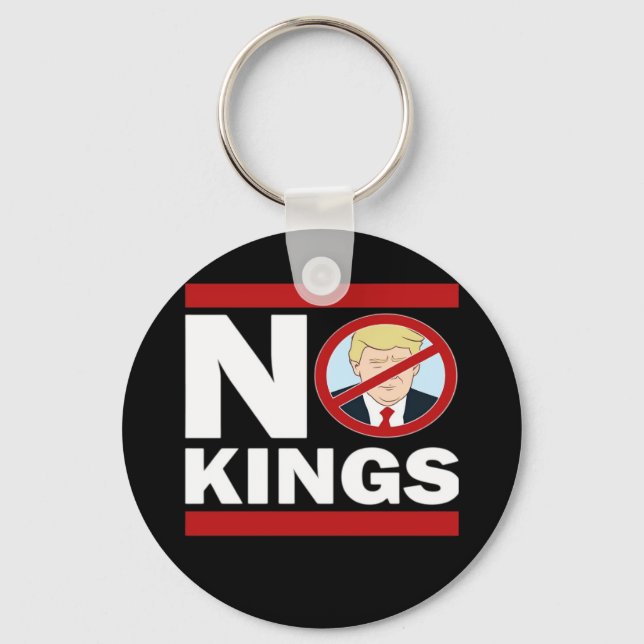 No Kings Anti Classic Minimal Clean Key Ring (Front)