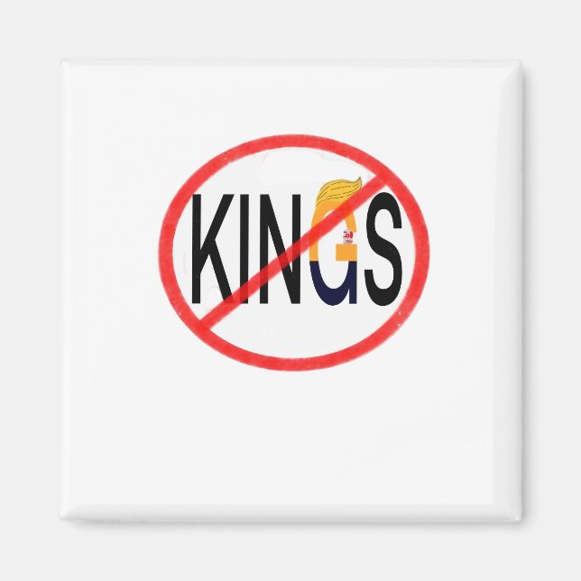 No Kings Anti Classic Minimal Clean Magnet (Front)