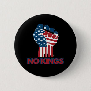 No Kings Anti Classic Retro Style 6 Cm Round Badge