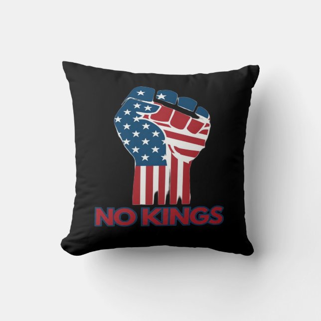 No Kings Anti Classic Retro Style Cushion (Front)