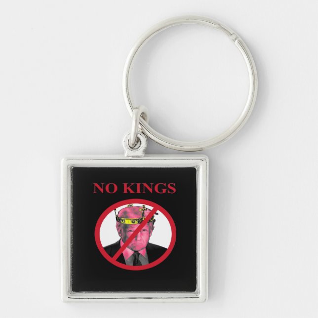 No Kings Anti Creative Graphic Style Key Ring (Front)