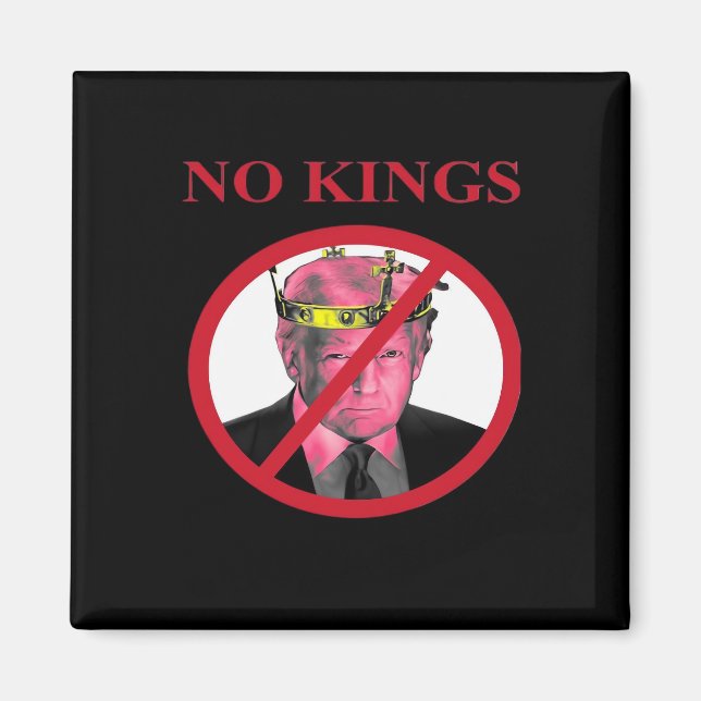No Kings Anti Creative Graphic Style Magnet (Front)