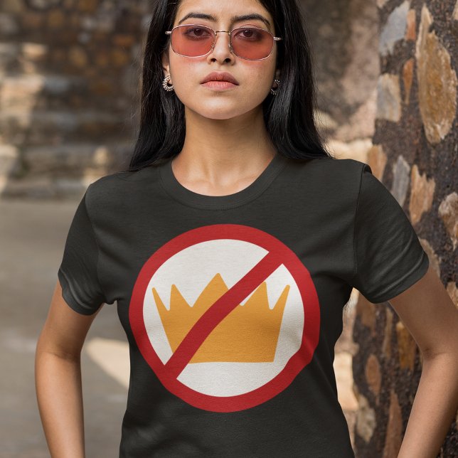 NO KINGS! Anti-Trump Dark (add your text) T-Shirt (Creator Uploaded)