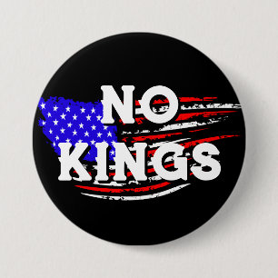No Kings Anti-Trump Protest 7.5 Cm Round Badge
