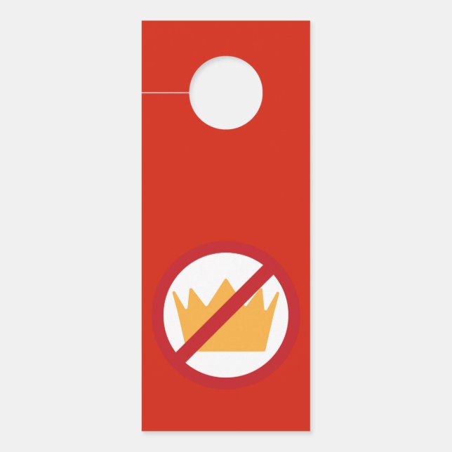 NO KINGS! Anti-Trump Red Door Hanger (Front)