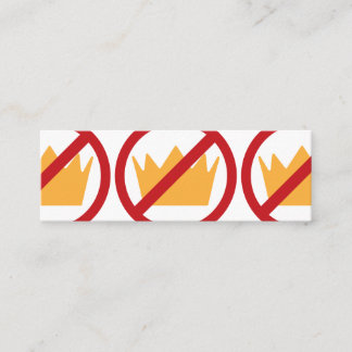NO KINGS! Anti-Trump Square Leave-behind Mini Business Card