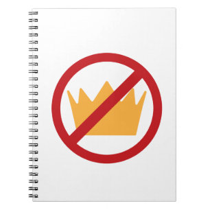 NO KINGS! Anti-Trump White Notebook
