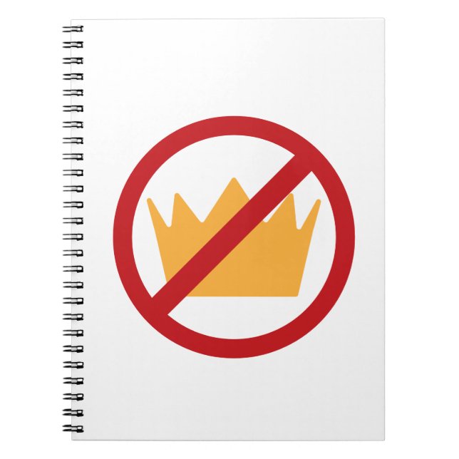 NO KINGS! Anti-Trump White Notebook (Front)