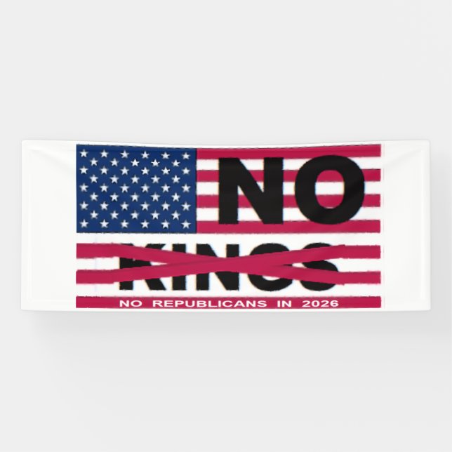 NO KINGS BANNER (Horizontal)
