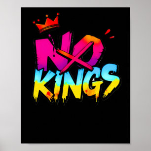 No Kings - Bold Graffiti Statement Sticker Poster