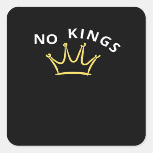 No Kings Classic Retro Cool Square Sticker