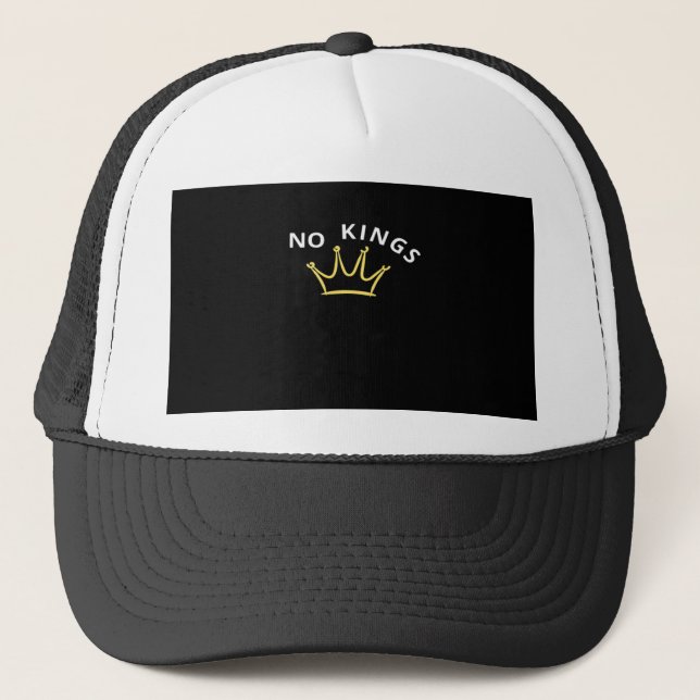 No Kings Classic Retro Cool Trucker Hat (Front)