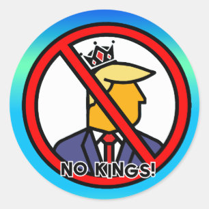 NO KINGS CLASSIC ROUND STICKER