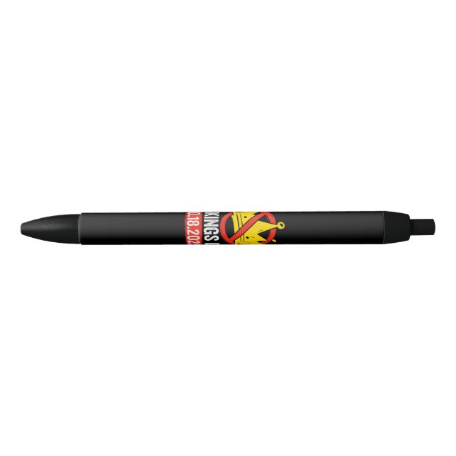 No Kings Day Patriotic No Kings 2025 Black Ink Pen (Front)