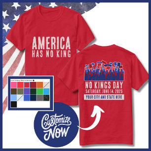 No Kings Day Protest Customisable City and State T-Shirt