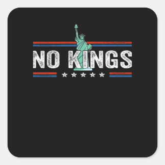 No Kings Day Retro Classic Design Square Sticker