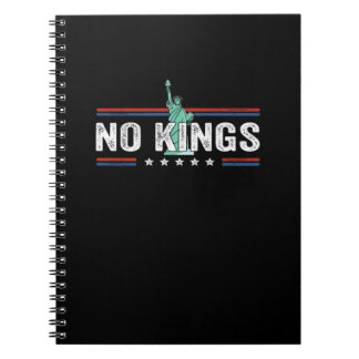 No Kings Day Retro Graphic Notebook