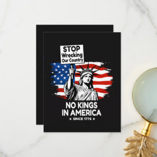 No Kings Day – Stop Wrecking Our Country Protest Thank You Card