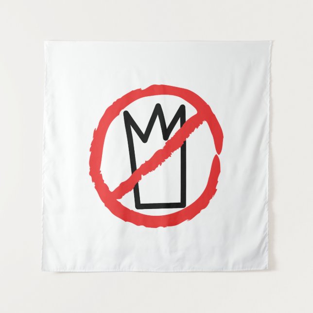 No kings demonstration logo design tapestry (Front)