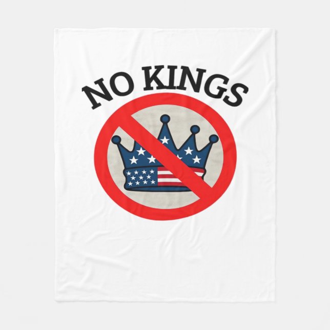 No Kings Essential Creative Style Fleece Blanket (Front)