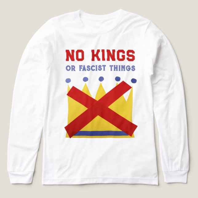 No Kings Fight Fascism Tri-Blend Shirt (Design Front)