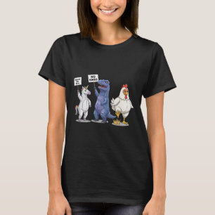 No Kings Funny Unicorn, Dinosaur, Chicken Protest T-Shirt