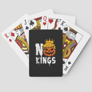 No Kings Halloween Playing Cards