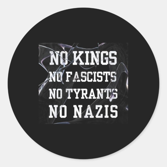 No Kings In America5  Classic Round Sticker (Front)