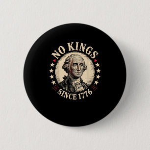 No Kings In America 1776 Freedom Retro Classic 6 Cm Round Badge