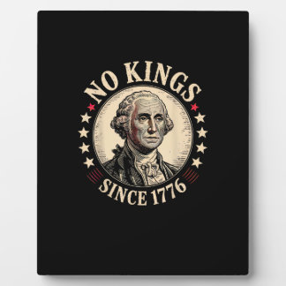 No Kings In America 1776 Freedom Retro Classic Plaque