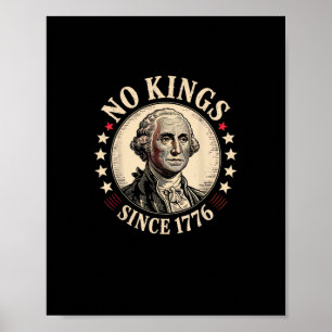 No Kings In America 1776 Freedom Retro Classic Poster