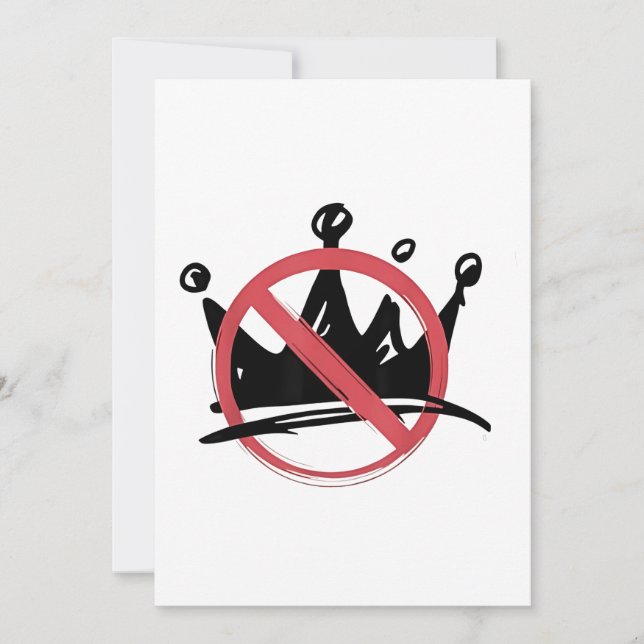 No Kings In America 2025 4th of July  Holiday Card (Front)