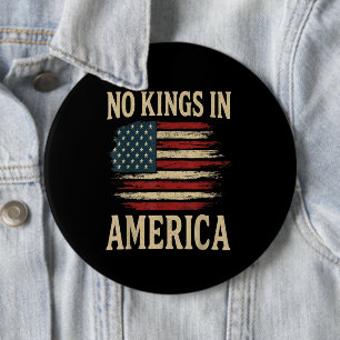 No Kings in America 6 Cm Round Badge