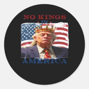 No Kings In America Anti Classic Simple Clean Classic Round Sticker