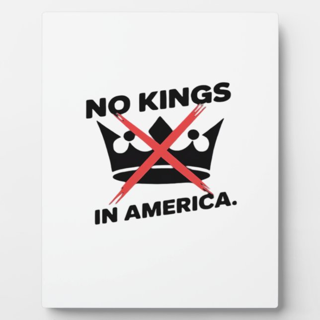 No Kings In America Anti Essential Retro Style Plaque (Front)