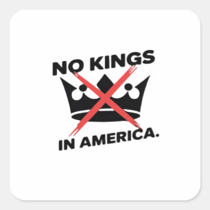 No Kings In America Anti Essential Retro Style Square Sticker