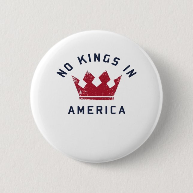 No Kings In America Anti Fascism USA Classic 6 Cm Round Badge (Front)
