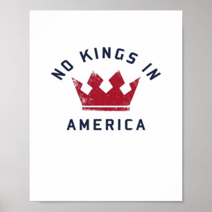 No Kings In America Anti Fascism USA Classic Poster