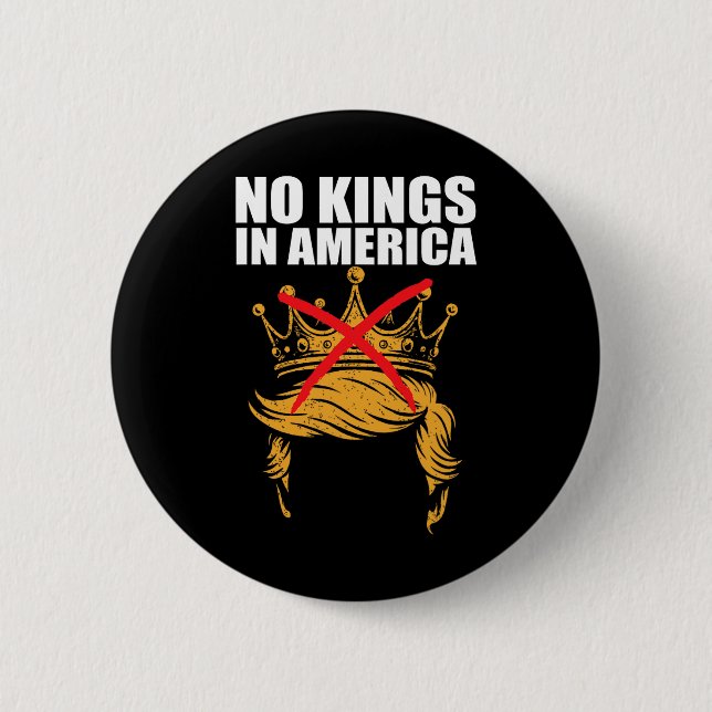 No Kings In America Anti Ice Patriotic Activist Pr 6 Cm Round Badge (Front)